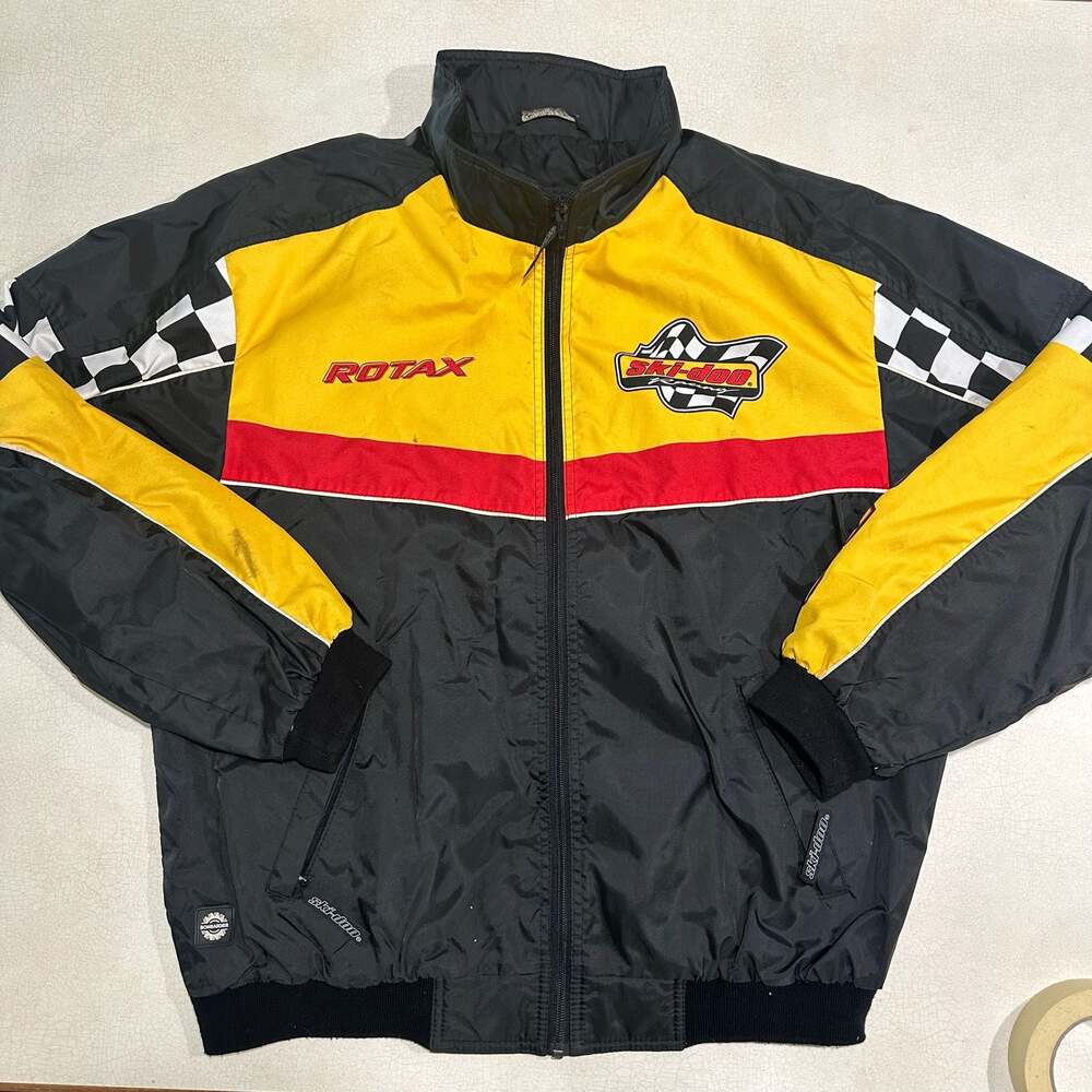 Vintage Ski-Doo Bombardier Summer Racing Jacket Adult TG/XL Checker SnoGear